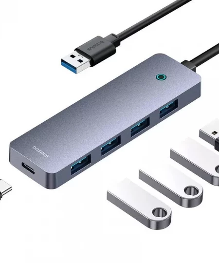 USB HUB Baseus Super Series 4в1 Lite, USBA - USB3.0×4+Type-C, 5V